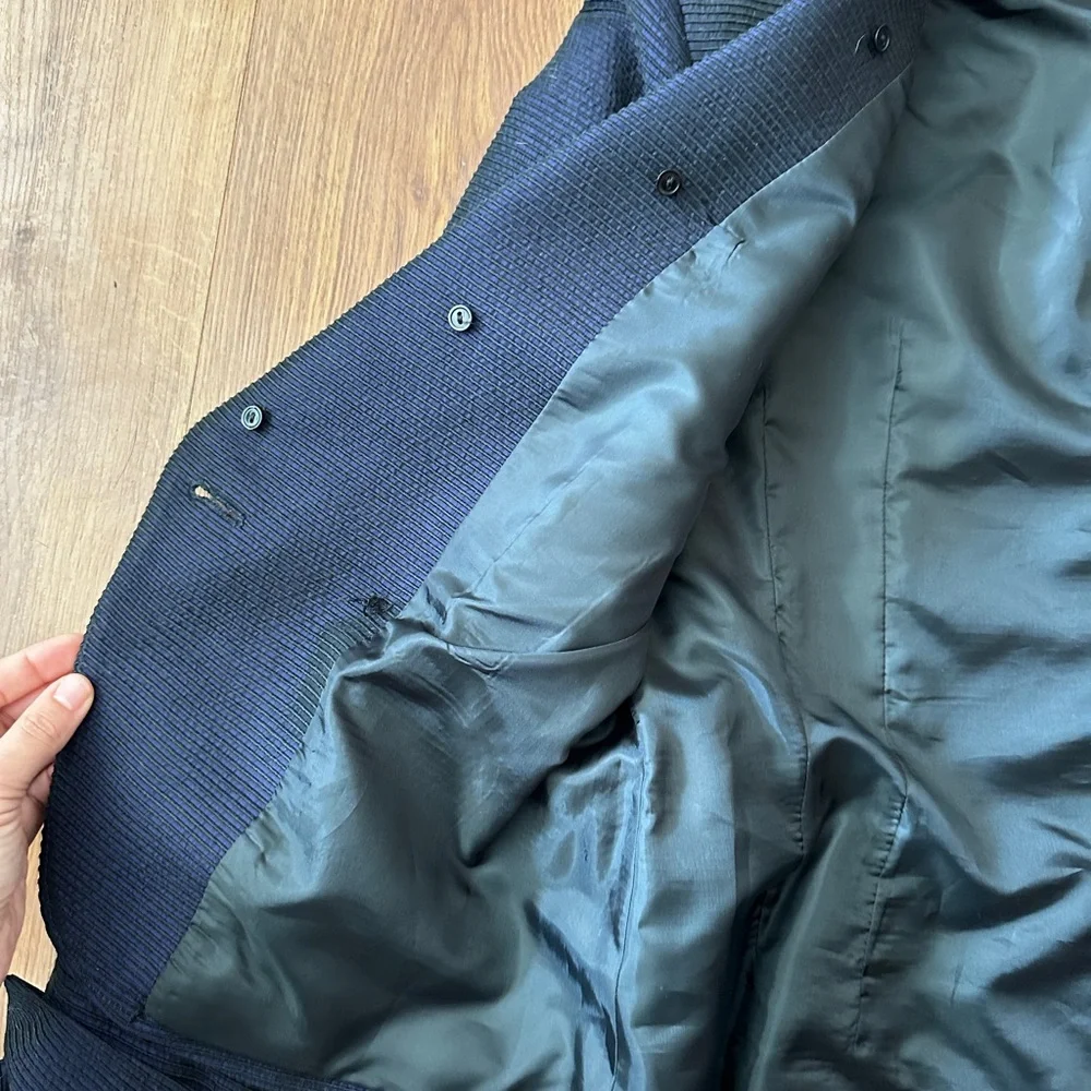 Vintage Christian Dior Iridescent Blue Blazer - Picture 6 of 14